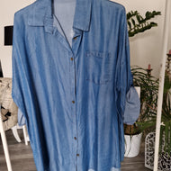 Jeans Longbluse Viskose
