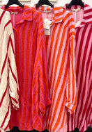Musselin Bluse XXL Stripe